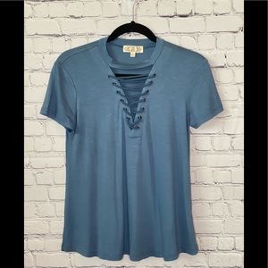 PINK ROSE, Blue Gray S Top